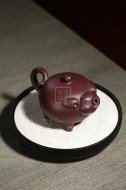 《財源滾滾》宜興紫砂壺全手工泡茶壺工藝美術(shù)師大師底槽青