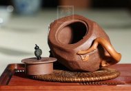 《一葉知秋》宜興紫砂壺工藝美術師手工段泥創新壺壺茶具泡茶壺