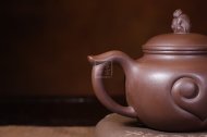《福猴》宜興紫砂工藝美術師手工紫泥泡茶壺套壺