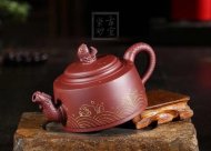 《魚躍龍門》宜興紫砂壺高級工藝美術師手工禮品茶具底槽青
