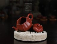 《小菱花》宜興紫砂壺茶具泡茶壺工藝美術師手工朱泥菱花