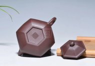 《六方容天》宜興紫砂壺高級工藝美術(shù)師手工紫泥竹容天茶壺茶具