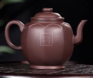 《靜荷》宜興紫砂壺高級(jí)工藝美術(shù)師手工紫茄泥茶具茶壺