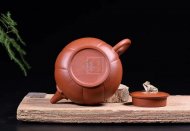 《荷塘月色茶具》宜興紫砂壺名師高級工藝美術(shù)師手工大紅袍金絲西施泡茶壺