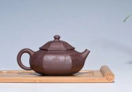 《六方容天》宜興紫砂壺高級工藝美術(shù)師手工紫泥竹容天茶壺茶具