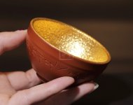 《紫砂鎏金杯》宜興紫砂壺實力派名家純手工泡茶壺茶具紫砂/鎏金