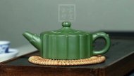 《龍把葵菱》宜興紫砂壺壺老師珍稀民國綠助理工藝美術師手工茶壺