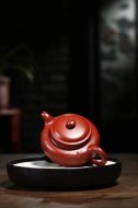 《泥繪仿古》宜興紫砂壺工藝美術師手工大紅袍仿古茶壺具