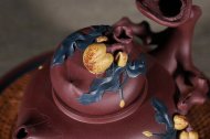 《多子多?！芬伺d紫砂壺高級(jí)工藝美術(shù)師純手工底槽青中壺茶具泡茶壺創(chuàng)新壺