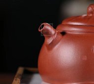 《空山幽竹》紫砂壺宜興工藝美術(shù)師手工紅皮龍茶壺茶具