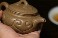 《仿古如意》宜興紫砂壺助理工藝美術(shù)師手工頂級蟹殼青茶壺泡茶具仿古如意