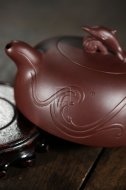《海豚》工藝美術師手工家紫泥紫砂壺創新壺系列收藏茶壺
