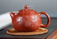 《盤(pán)龍西施》宜興紫砂壺手工實(shí)力派名家大紅袍壺茶壺西施茶具