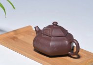 《六方容天》宜興紫砂壺高級工藝美術(shù)師手工紫泥竹容天茶壺茶具