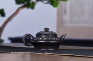 《水扁》宜興紫砂壺中國(guó)工藝美術(shù)大師純手工黑料茶壺全手工紫砂壺