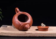 《荷塘月色茶具》宜興紫砂壺名師高級工藝美術(shù)師手工大紅袍金絲西施泡茶壺