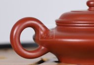 《虛扁》宜興紫砂壺助理工藝美術師全手工大紅袍泡茶壺虛扁茶具