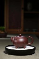 《財源滾滾》宜興紫砂壺全手工泡茶壺工藝美術(shù)師大師底槽青