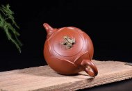 《荷塘月色茶具》宜興紫砂壺名師高級工藝美術(shù)師手工大紅袍金絲西施泡茶壺