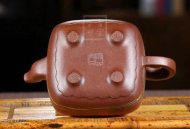 《福壽無疆》宜興紫砂茶壺名家高級工藝美術(shù)師底槽青，絞泥鳴遠(yuǎn)四方400cc