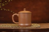 《竹節(jié)蓋杯-泥繪梅花款》紫砂壺實(shí)力派名家手工宜興茶壺茶具段泥